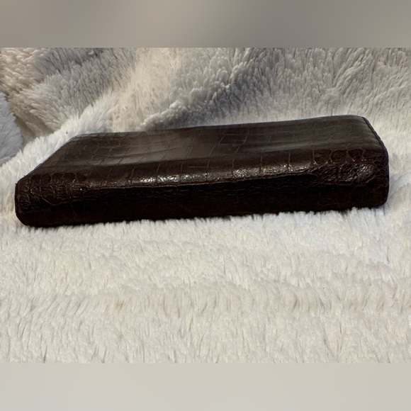 Miu Miu Brown Croc Embossed Wallet - Picture 13 of 15